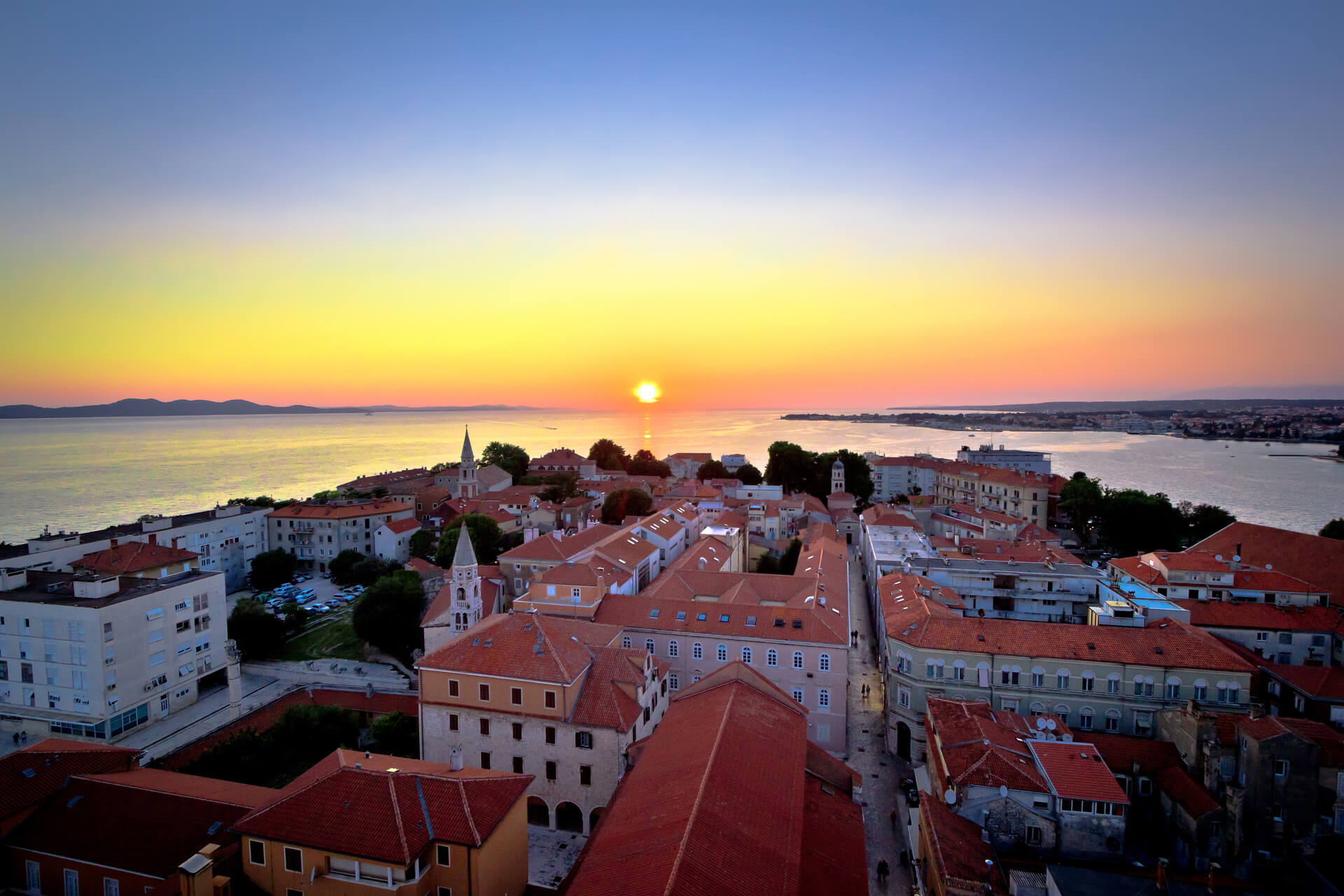 sunset in zadar